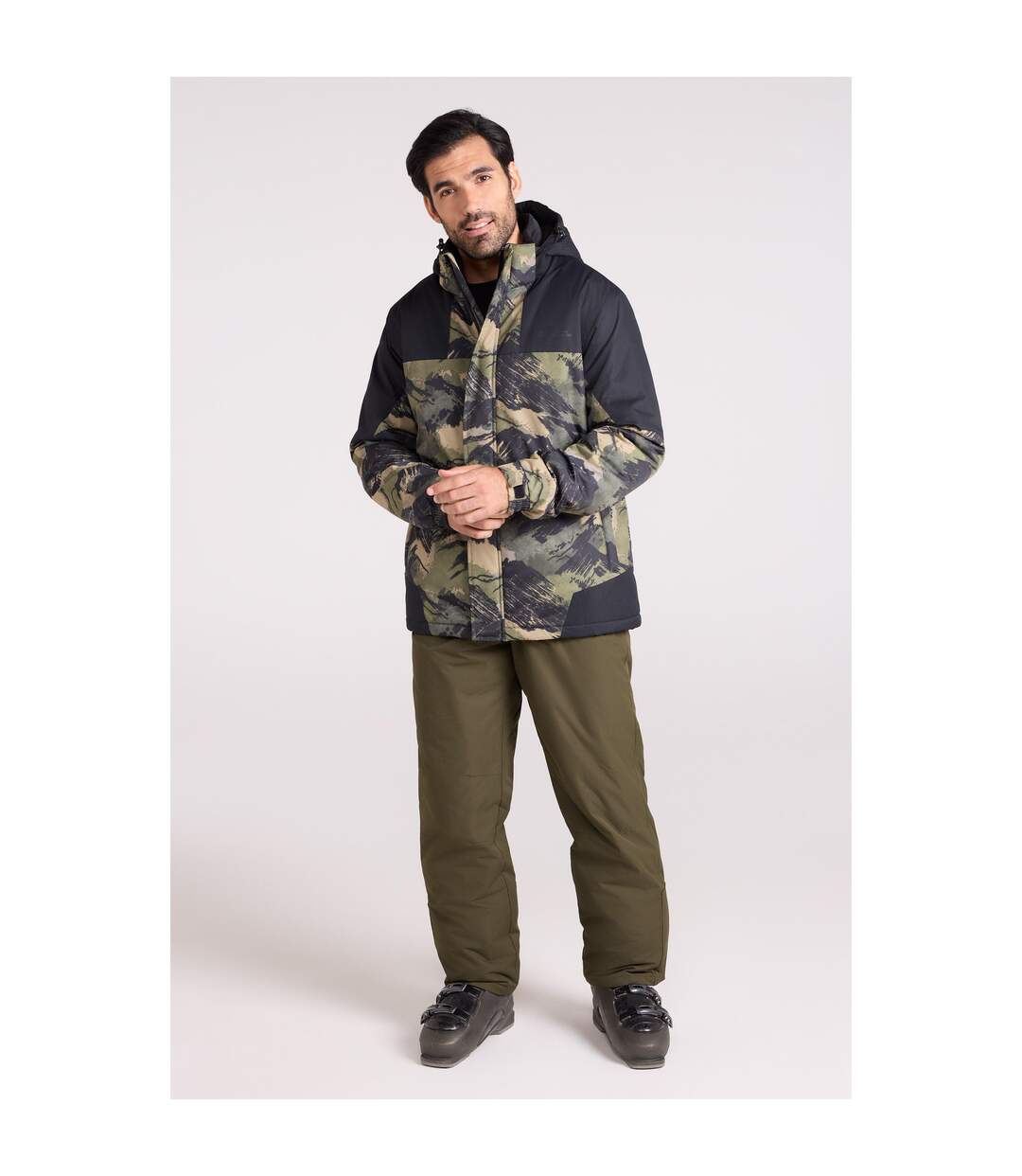 Blouson Et Pantalon De Ski Homme Kaki Foncé Mountain Warehouse-1