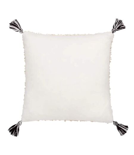 Cambre bouclé tassel cushion cover 50cm x 50cm white/black Hoem