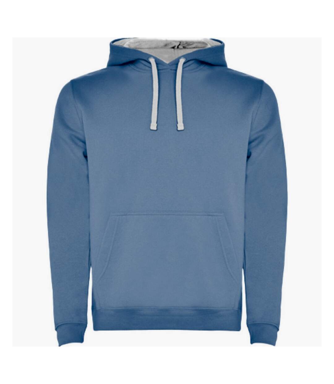 Sweat à capuche urban homme bleu ciel / blanc Roly