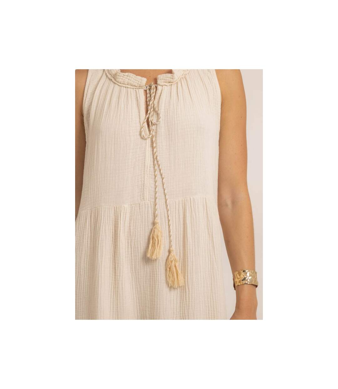 Robe longue gaze de coton IJELMA - Dona X Lisa-2