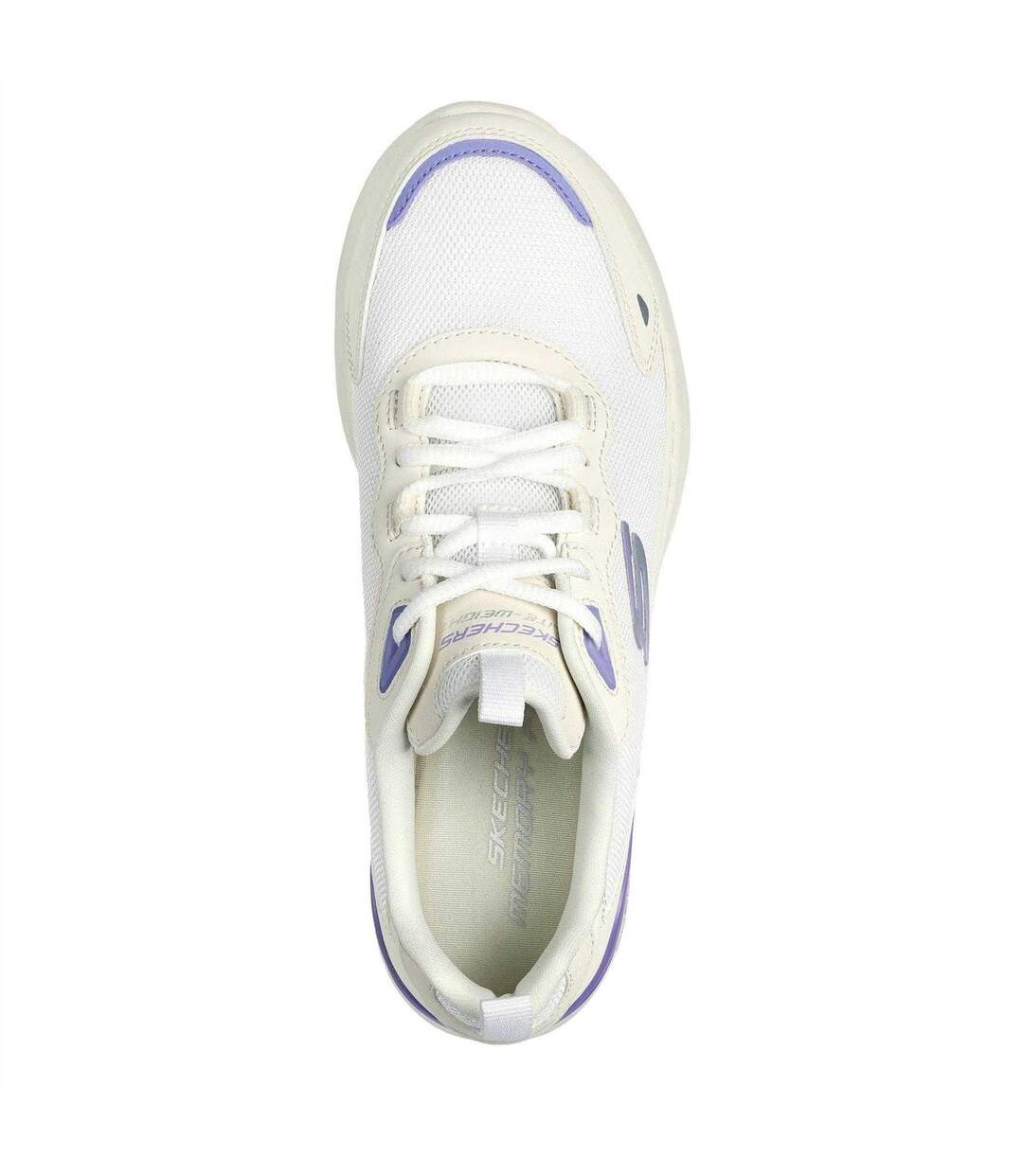 Baskets Skech-air Dynamight Femme Blanc Cassé Violet Skechers-3