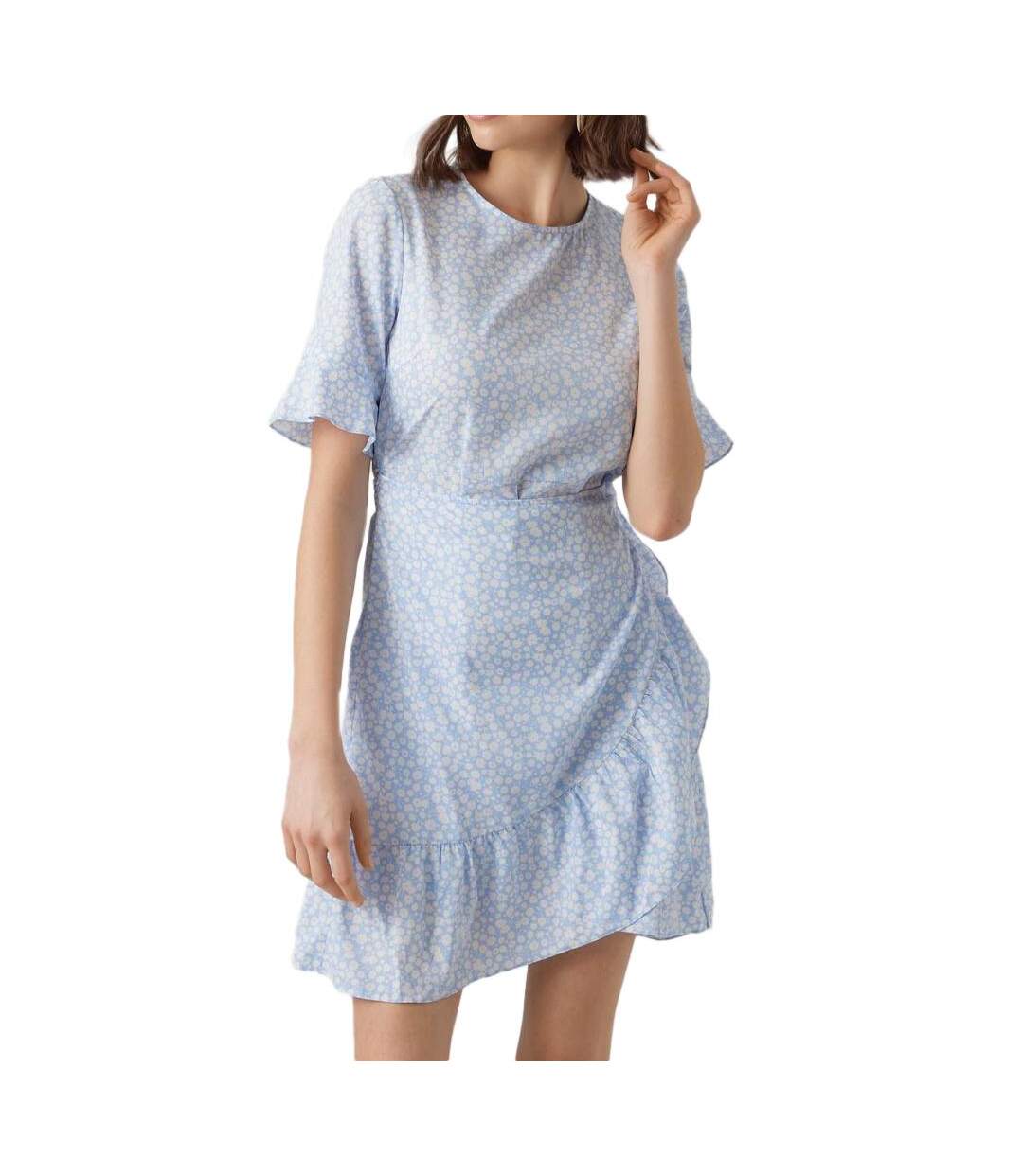 Robe bleu clair femme vero moda henna - m-1