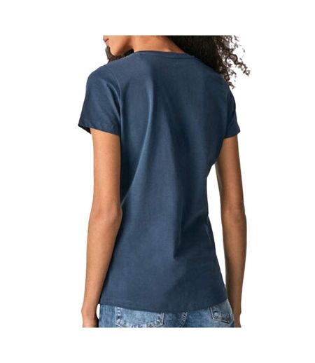 T-Shirt gris/bleu femme pepe jeans new virginia