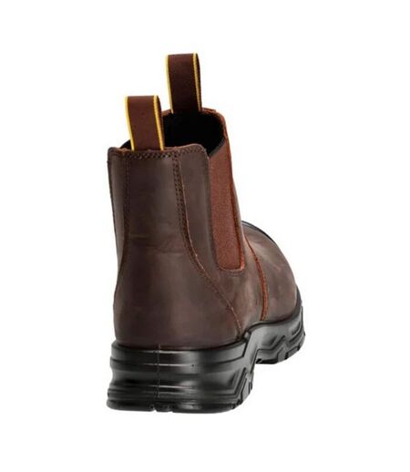 Unisex Adult Footwear Originals Leather Safety Boots Dark Brown Black Mascot