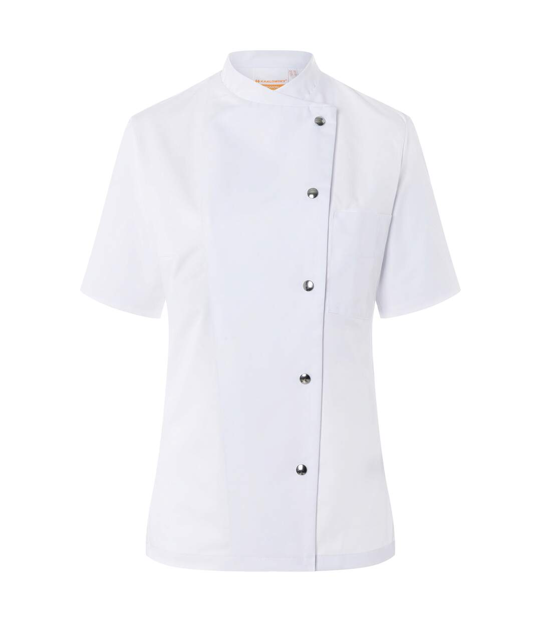 Womens/ladies Greta Chef Jacket White Karlowsky-1