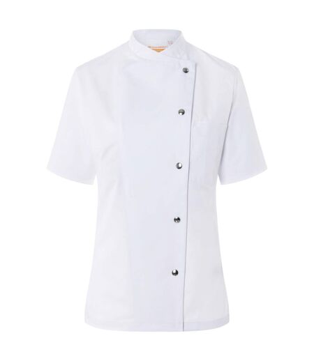 Womens/ladies Greta Chef Jacket White Karlowsky