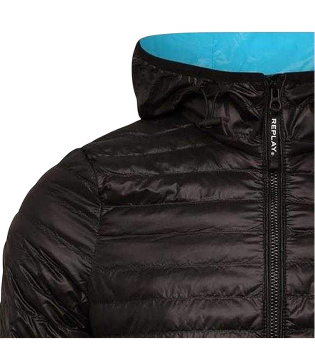 Womens/ladies Polyester Regular Padded Jacket Black Replay-3