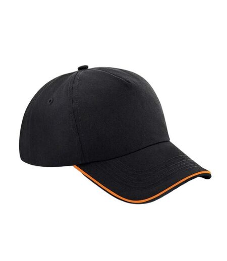 Casquette Authentic Unisexe Noir Orange Beechfield