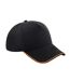 Casquette Authentic Unisexe Noir Orange Beechfield-1