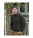 Mens Plain Cashmere Crew Neck Jumper Dark Charcoal WoolOvers-1