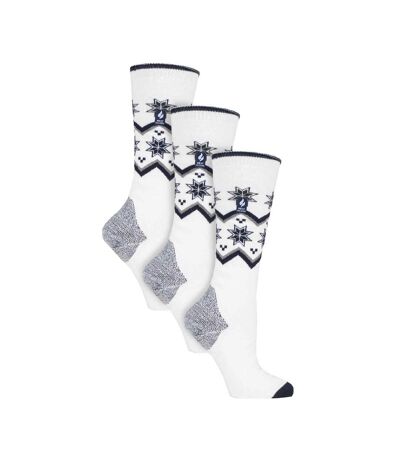 Heat Holders - 3 Paires Chaussettes Ski Femme Thermiques Hiver Hautes Rayées