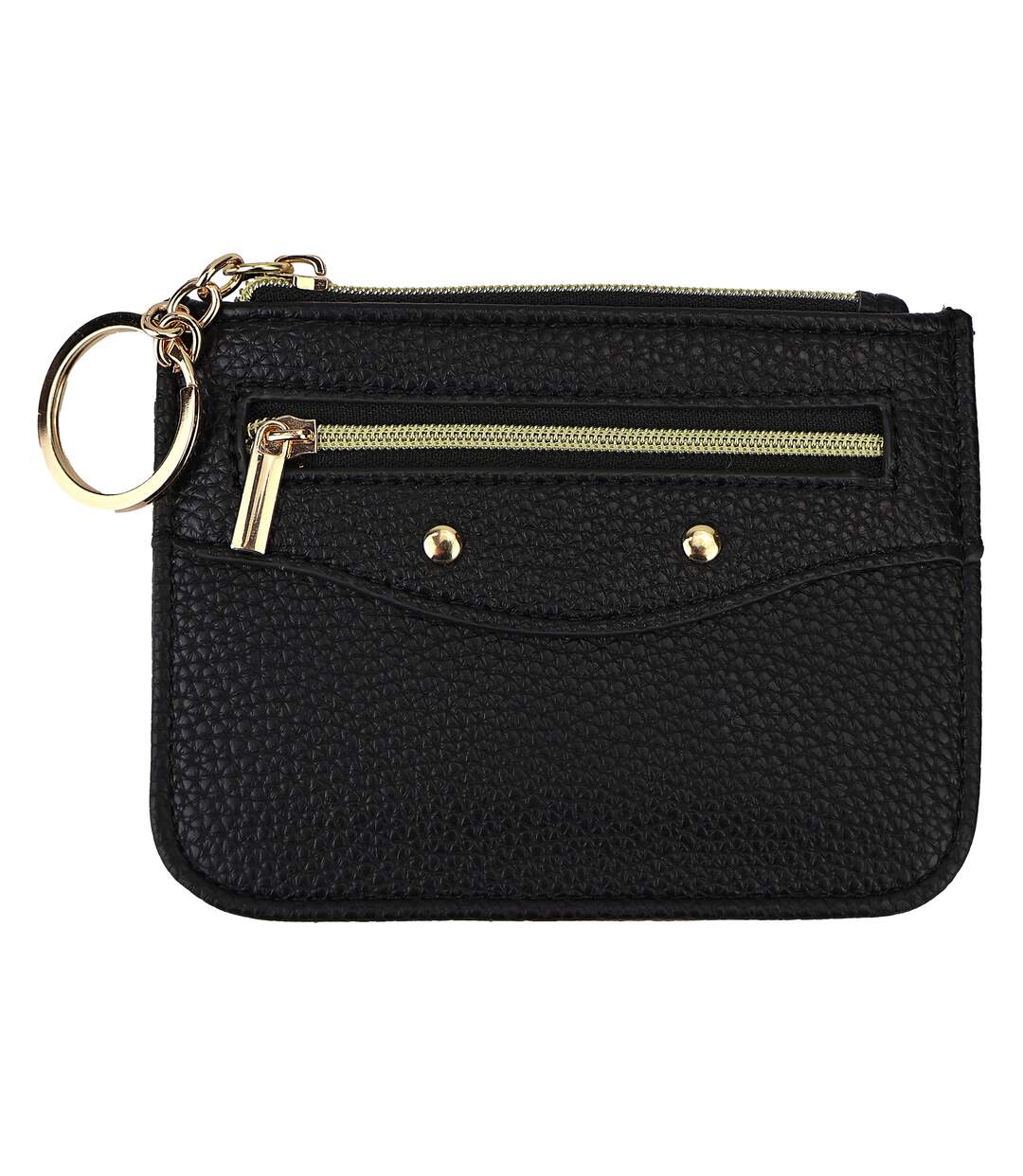 Ladies Faux Leather Card Holder Slim Wallet Multiple Card Slots Compact Design-1