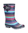Cotswold Womens/Ladies Paxford Elasticated Mid Calf Wellington Boot (Multicolour/Stripe) - UTFS6025