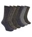 Mens 6 Pack Ribbed Alpaca Boot Socks-1
