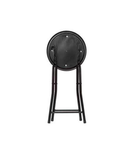 Tabouret Pliant en Velours Cyda 45cm Noir