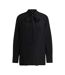 Womens/ladies Tie Neck Long-sleeved Blouse Black Boss-2