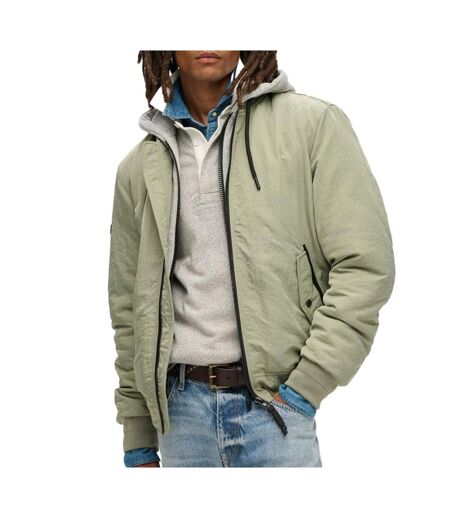 Veste verte homme superdry hooded - l