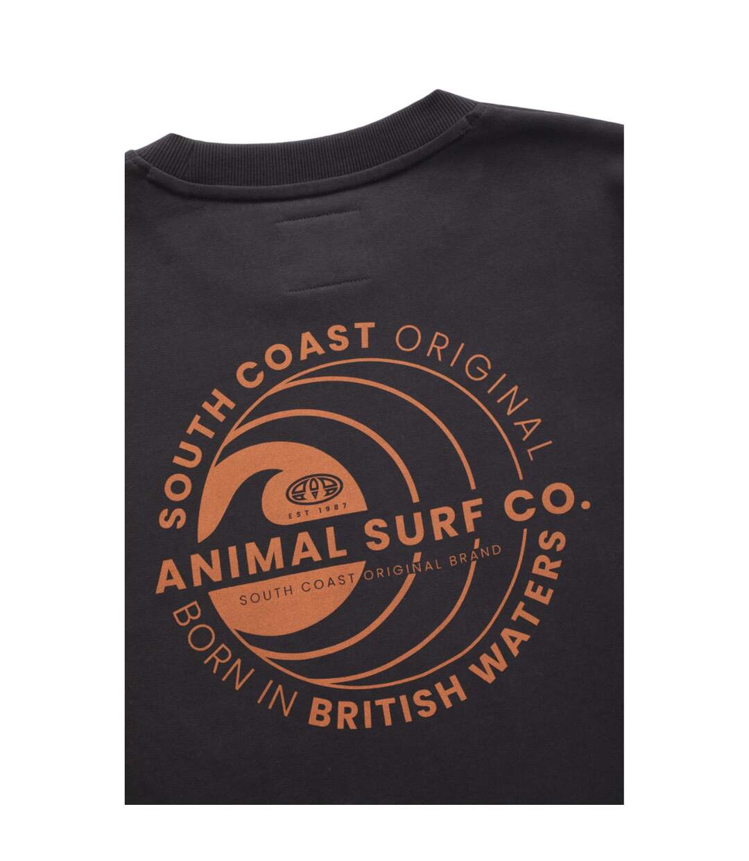 Mens jonah organic sweatshirt grey Animal-4