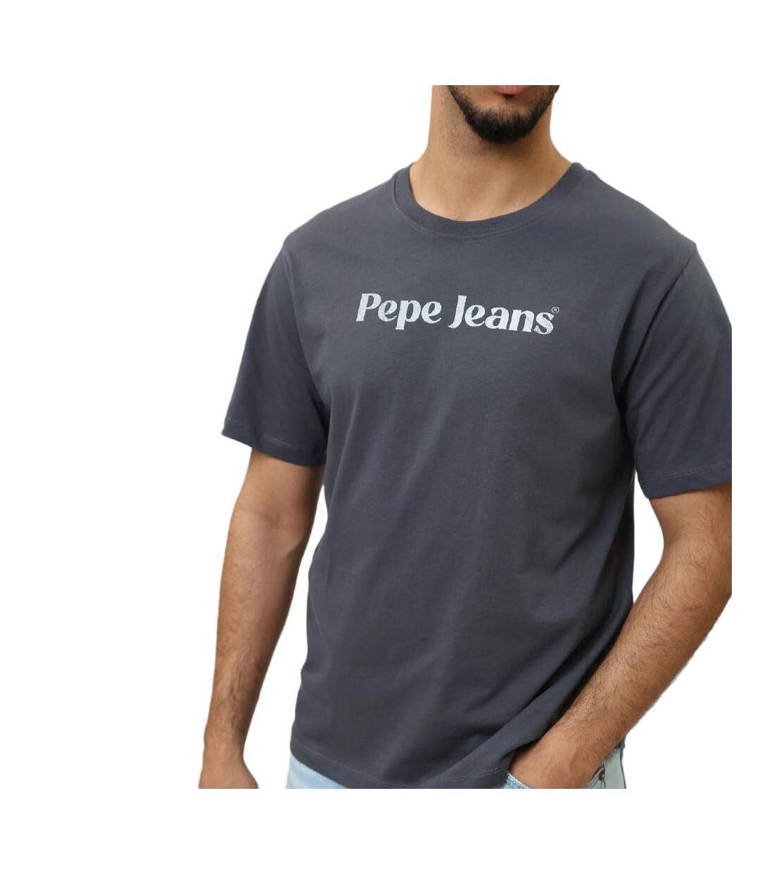 T-shirt gris homme pepe jeans clifton - l-2