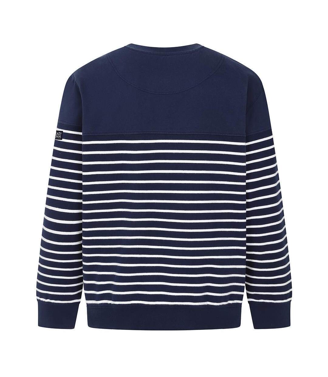 Sweat Motif/style Rayé Femme Bleu Mer Lazy Jacks-3