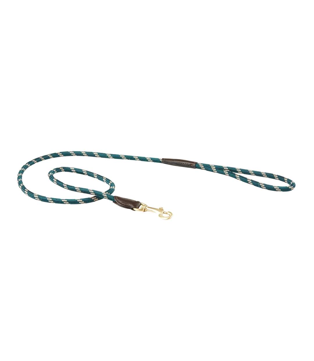 Rope leather dog lead 1.2m hunter green/brown Weatherbeeta-1