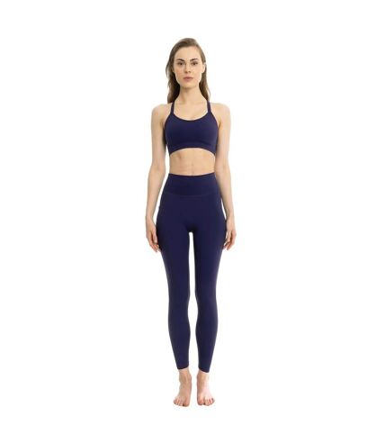 Womens/ladies amaya sports bra navy Lookus