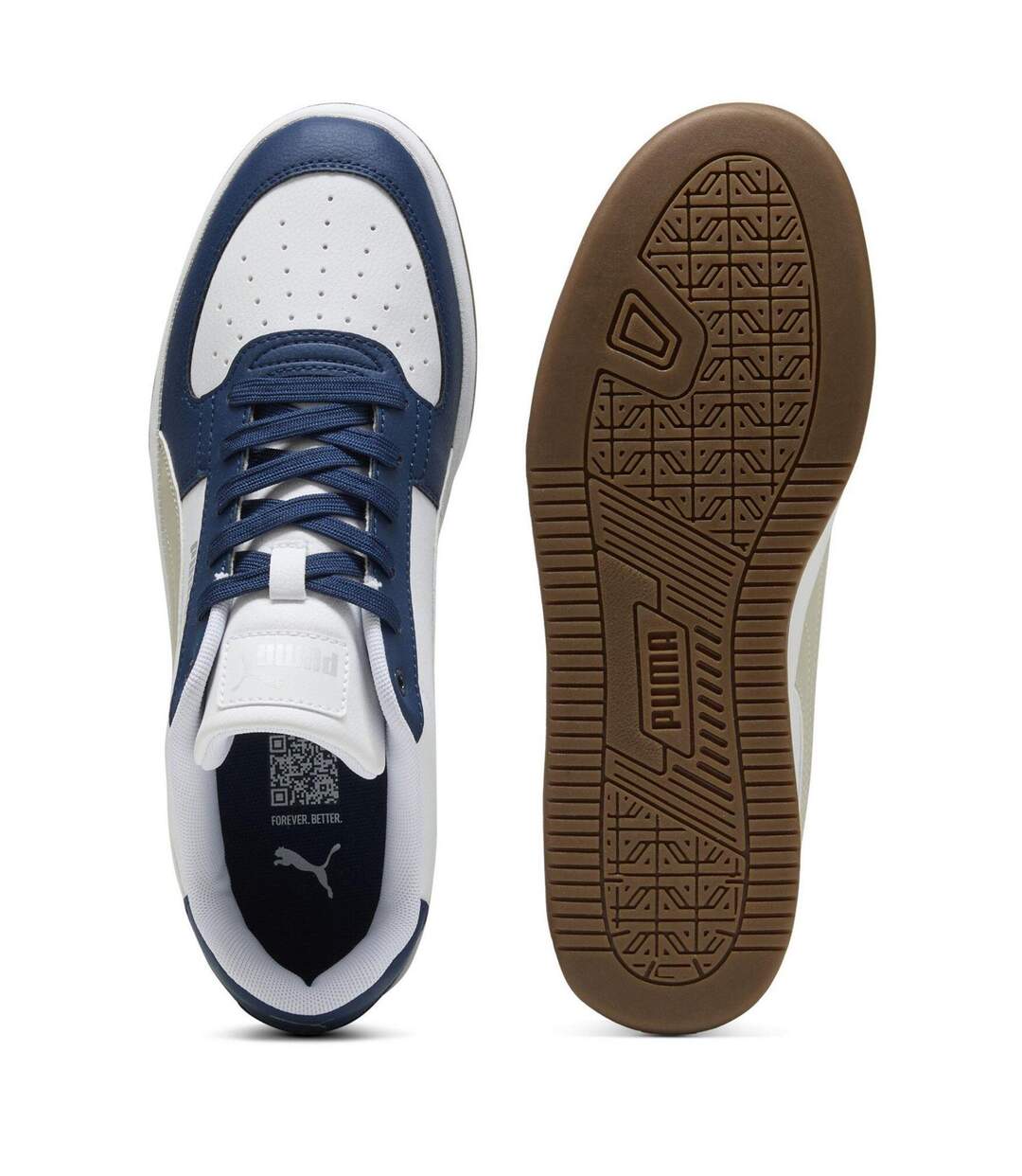 Mens Caven 2.0 Logo Trainers White Blue Gum Puma-3