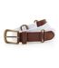Ceinture en toile et simili cuir - AQ902 - blanc-1