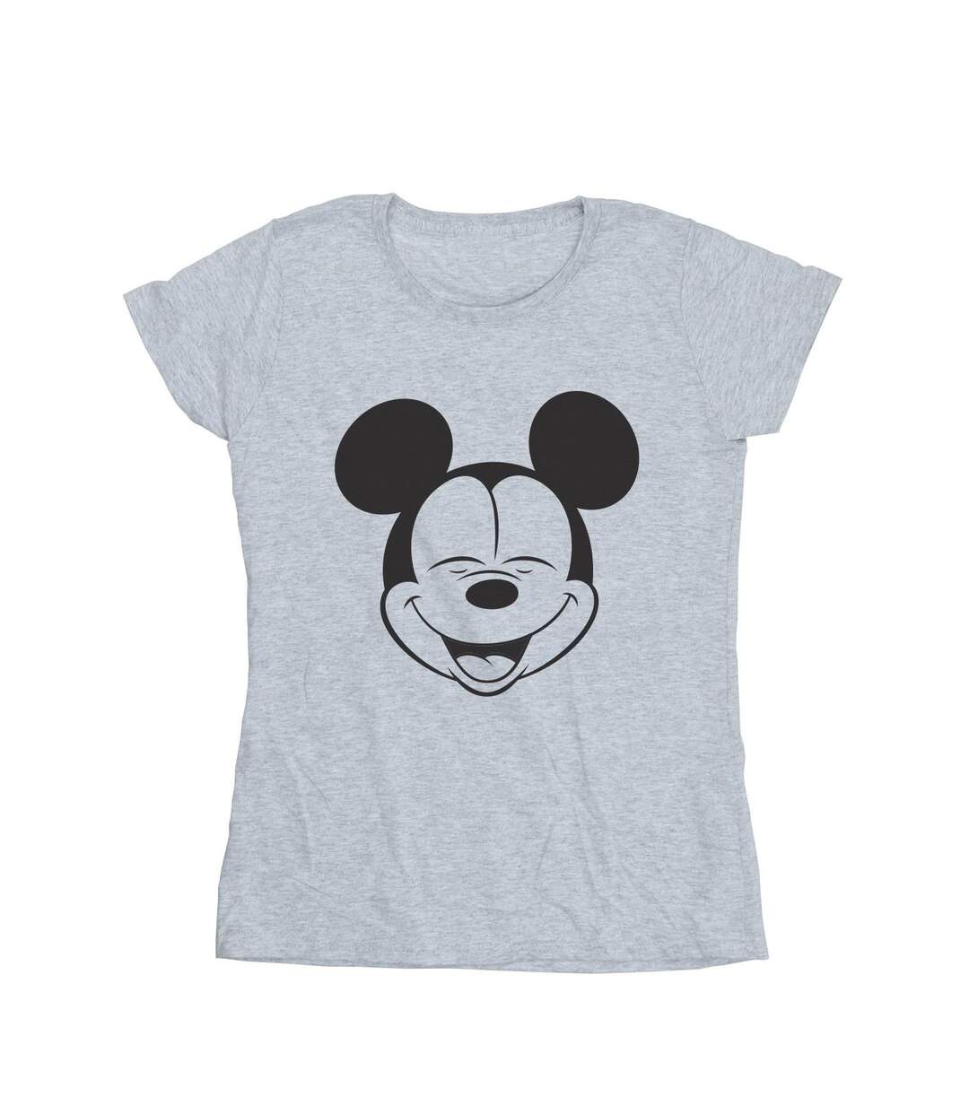Disney T-shirt en coton Femme/Ladies Mickey Mouse Closed Eyes (Gris sportif) - UTBI33044-1
