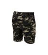 Krisp Mens Camo Print Cargo Shorts (Light Khaki)