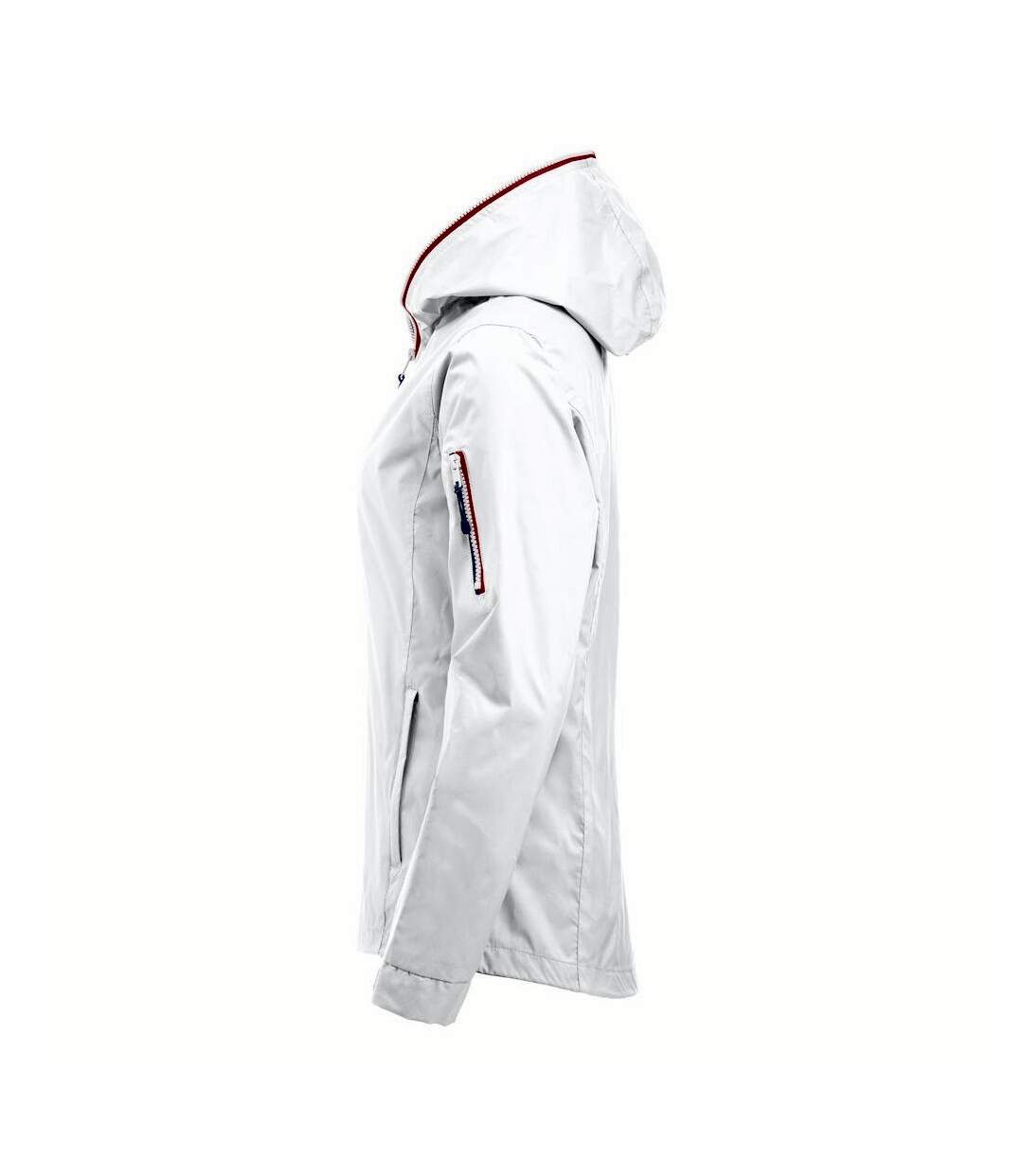 Womens/ladies seabrook hooded jacket white Clique