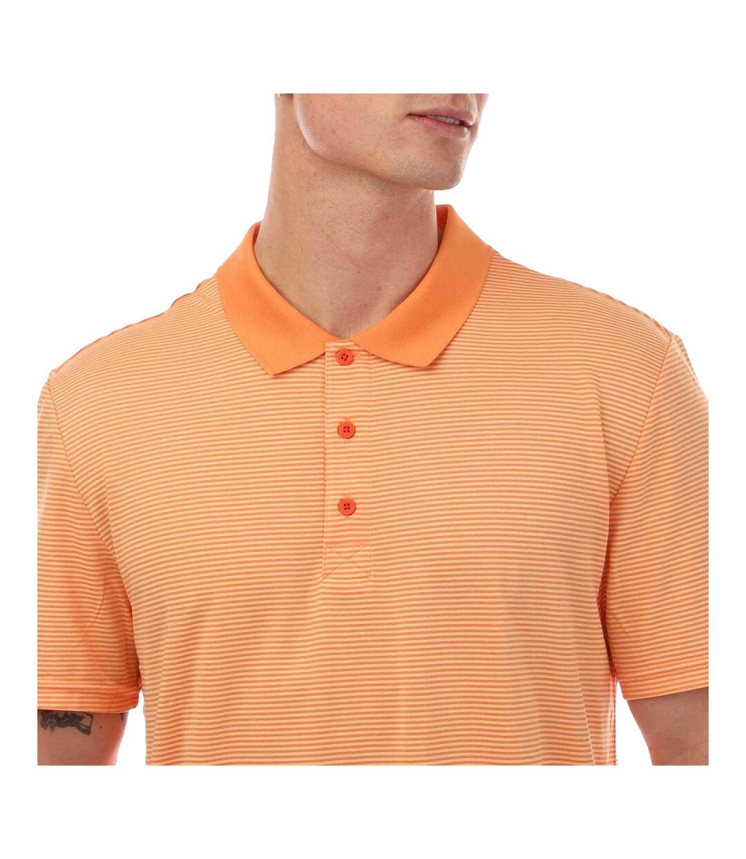 Polo Manches Courtes Motif/style Micro-rayures Homme Orange À Rayures Lyle & Scott-4