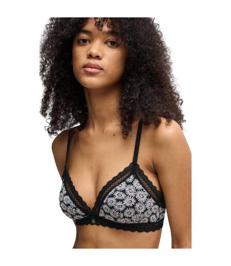Womens/ladies Daisy Bralette Black Daisy Hugo