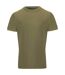 Mens Falkland Knitted T-shirt Khaki Green Threadbare-1