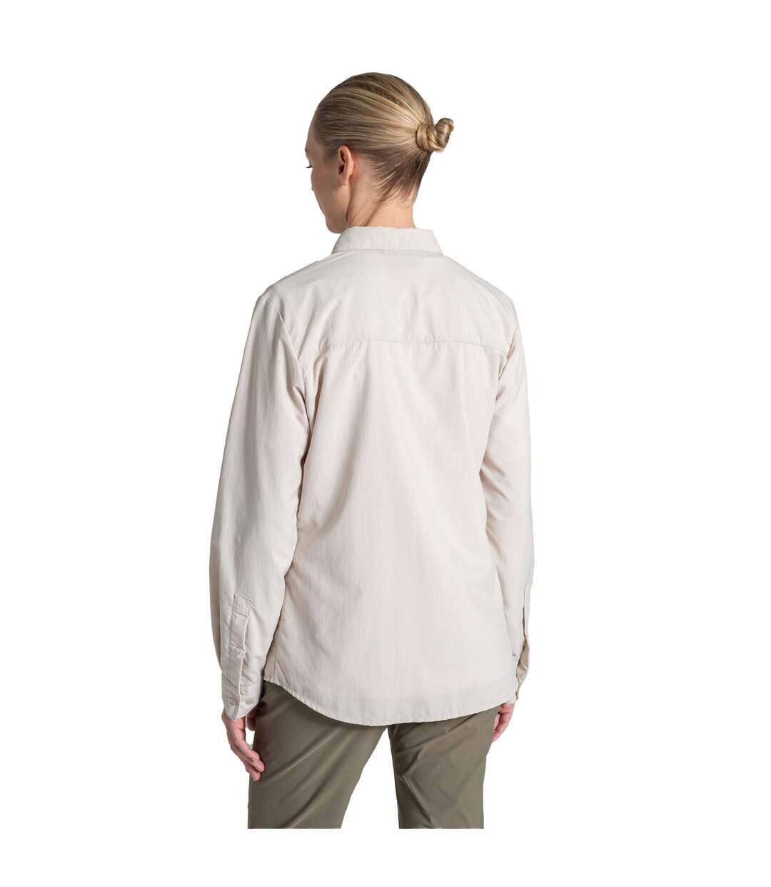 Chemise Unie Manches Longues Loukkos Femme Blanc Cassé Craghoppers-3