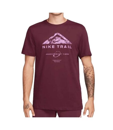 T-shirt Bordeaux Homme Nike Df Trail - L