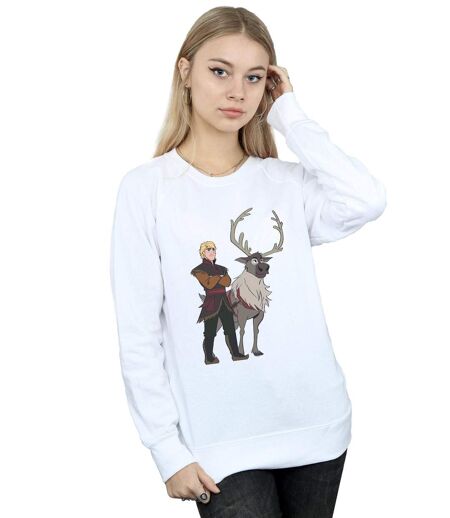 Disney - Sweat FROZEN SVEN AND KRISTOFF - Femme (Blanc) - UTBI18801