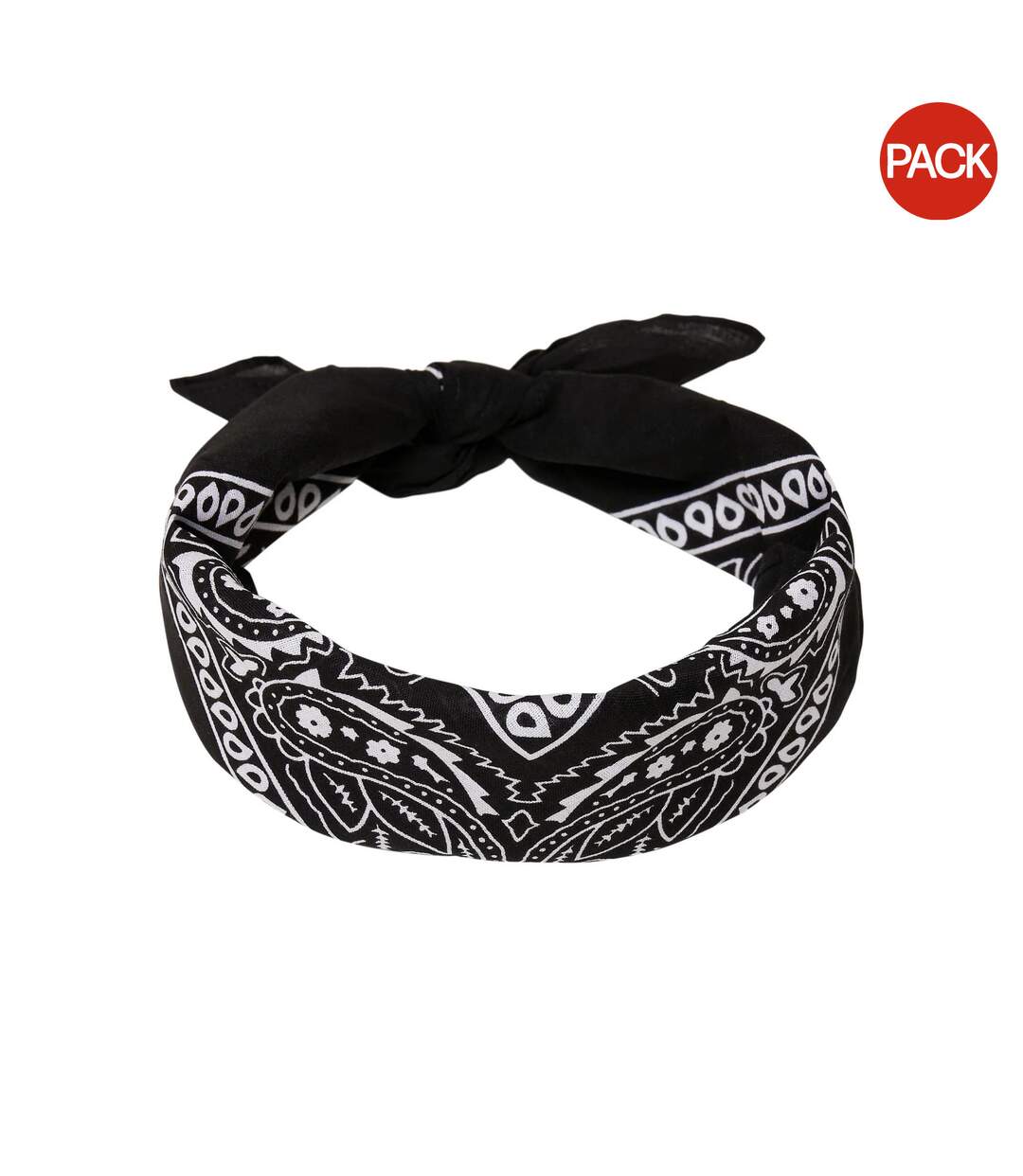 Pack Of 3  Paisley Bandana  One Size Black Urban Classics-1