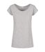 T-shirt À Col Large Pour Femme/femme Gris Chiné Build Your Brand-1