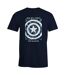 T-shirt Who Will Wield The Shield? Homme Bleu Marine Captain America-1
