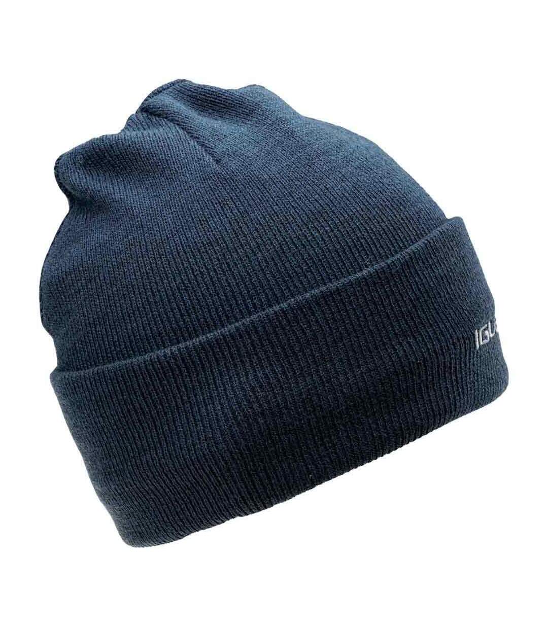 Bonnet D'hiver Motif/style Côtelé Lea Femme Bleu Marine Chiné Iguana-2