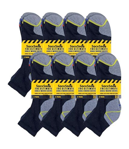 24 Pairs Mens Multipack Ultimate Cotton Rich Work Ankle Socks