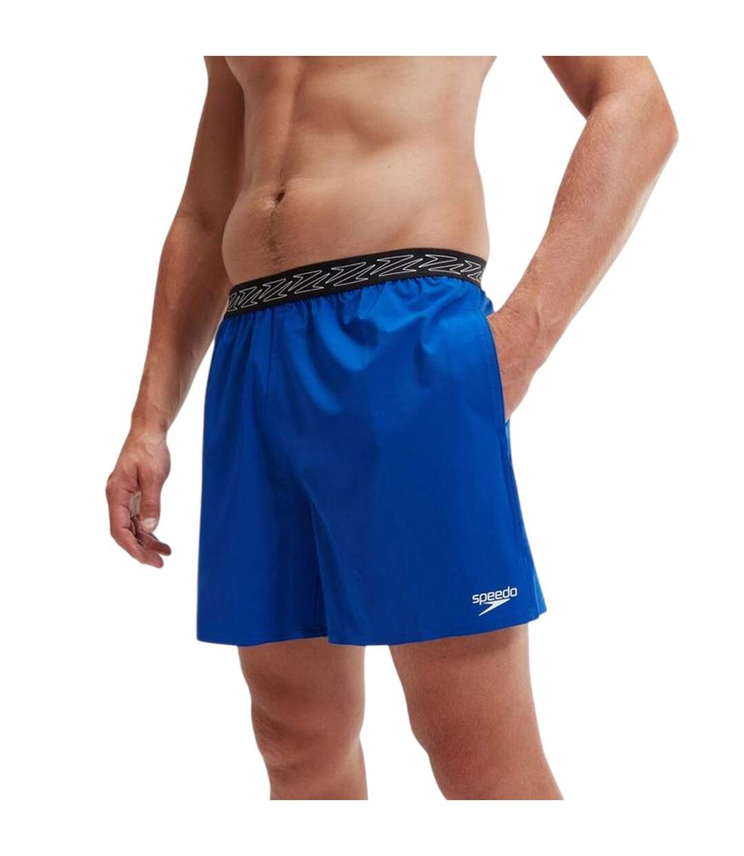 Short De Bain À Taille Élastiquée Motif/style Uni Et Logo Hyper Boom Homme Bleu Speedo-4