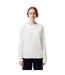 Womens/ladies Embroidered Logo Relaxed Fit Sweatshirt White Lacoste-1