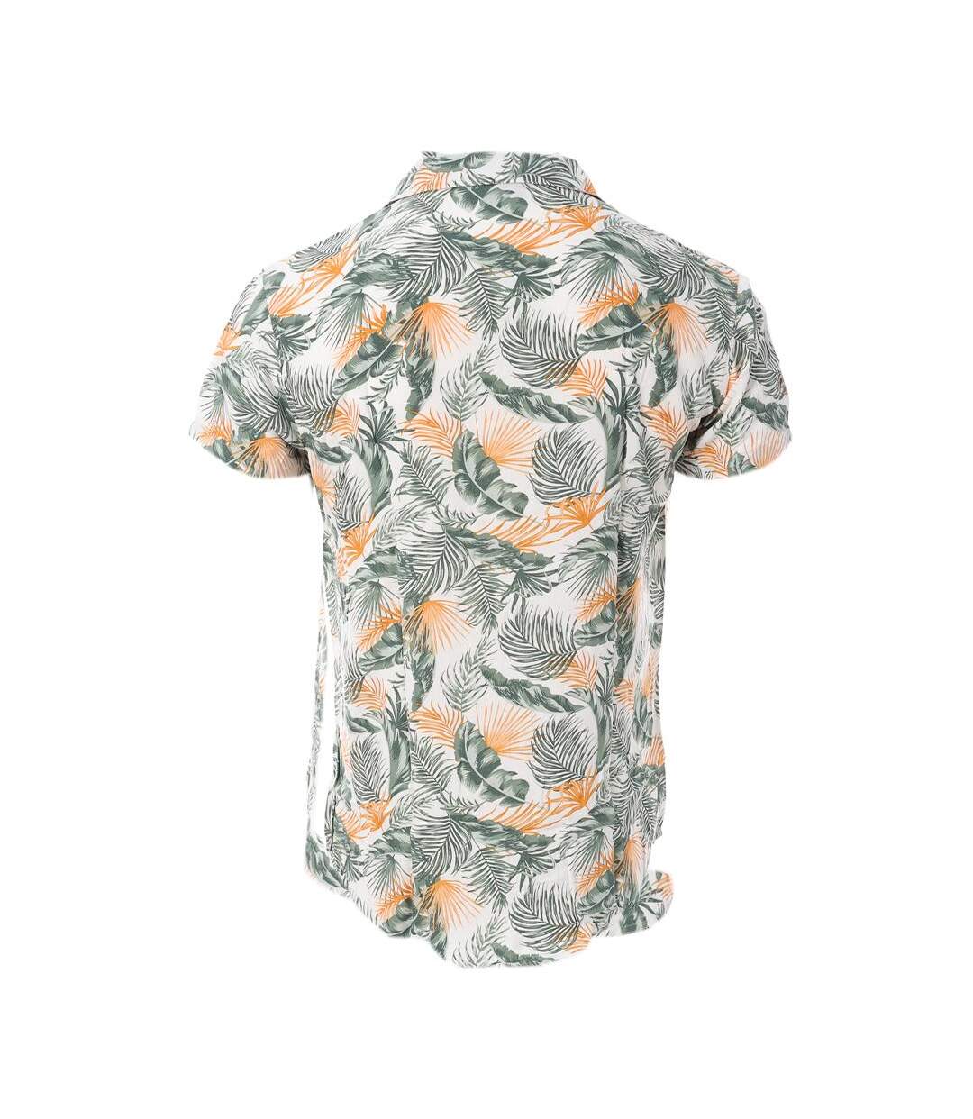 Chemise Blanche/Verte à Motifs Homme RMS26 Tropic - L-2