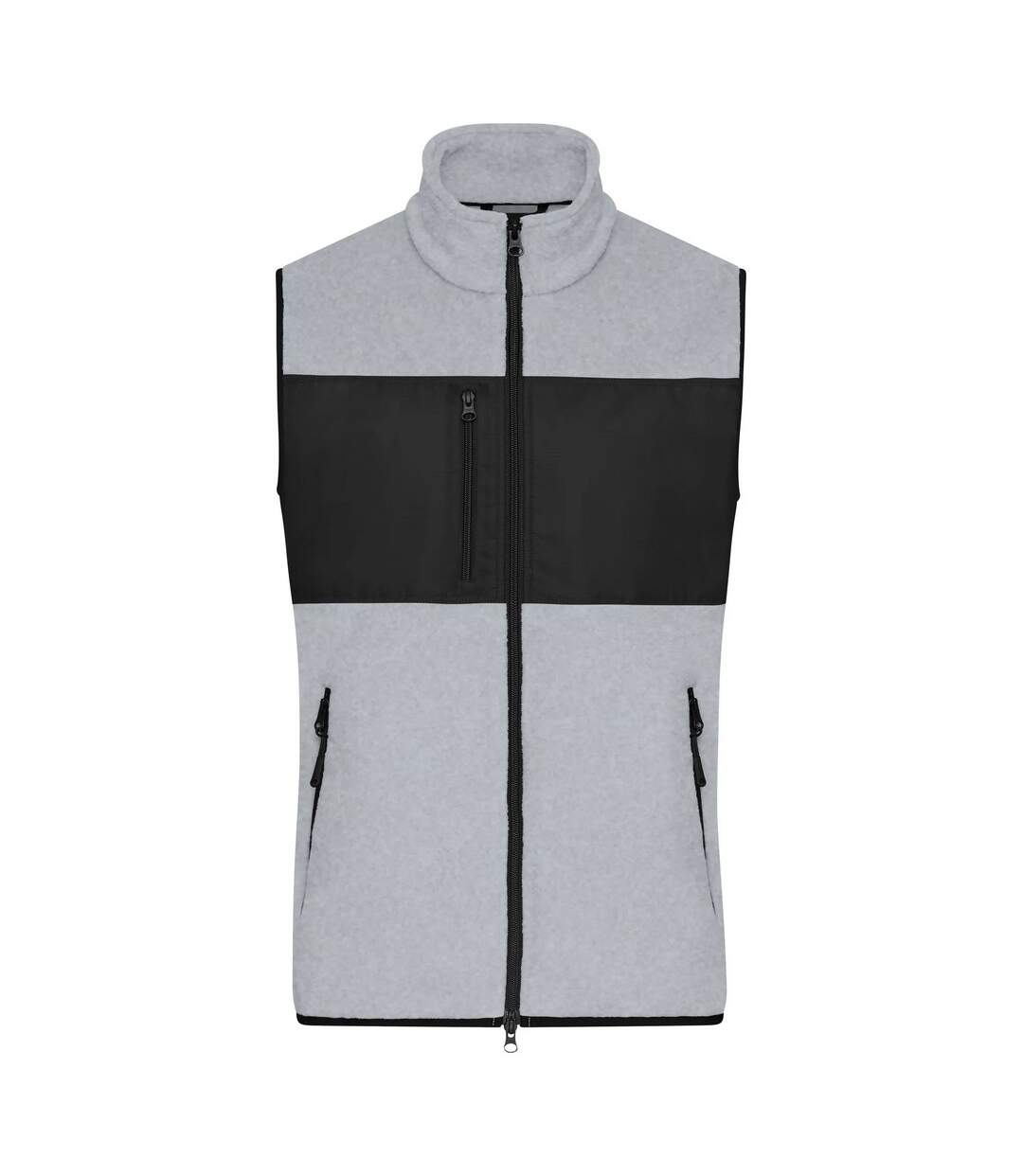 Veste Sans Manches Homme Gris Clair Chiné Noir James And Nicholson-1