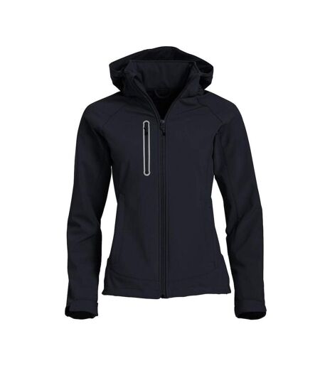 Womens/ladies Milford Soft Shell Jacket Black Clique