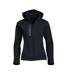 Womens/ladies Milford Soft Shell Jacket Black Clique-1
