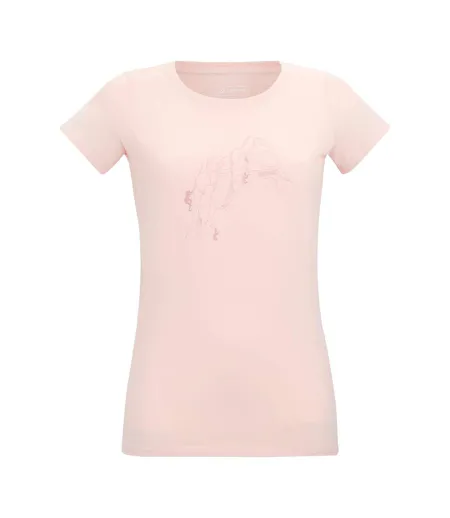 Womens/ladies Breezed Line Art T-shirt Pink Haze Regatta
