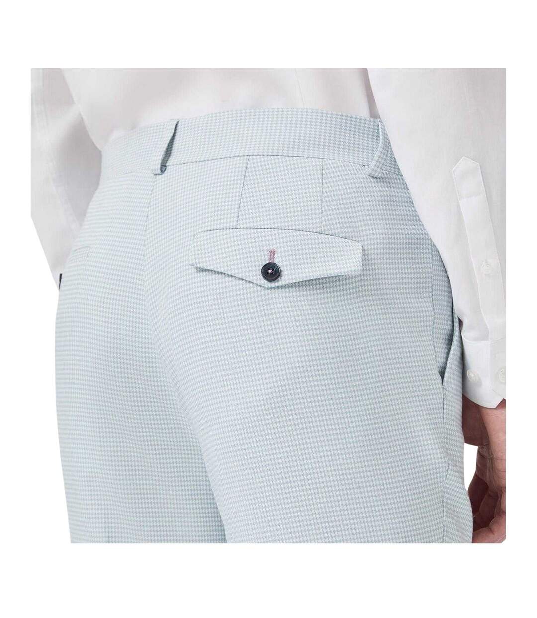 Pantalon Motif/style Pied-de-poule Lansdown Homme Bleu Twisted Tailor-3